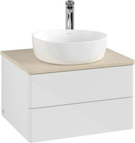 V&B Waschtischunterschrank Antao mit Beleuchtung, Farbe: Weiß, B/T/H: 60 x 36 x 50 cm - Bild 1