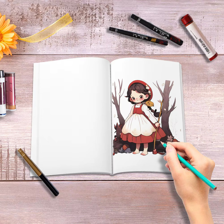 Prinzessinnen-Malbuch für Teenager mit 30 verschiedenen Mustern in Multicolor auf 100 g/m2 dickem Papier - Bild 3