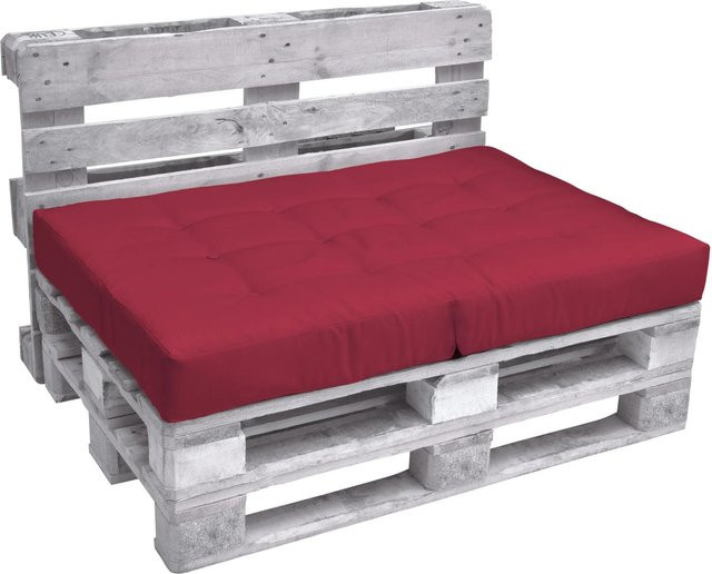 Beautissu ECO Elements Palettenkissen Sitz Rot B/T/H: 120 x 80 x 15 cm - Bild 1