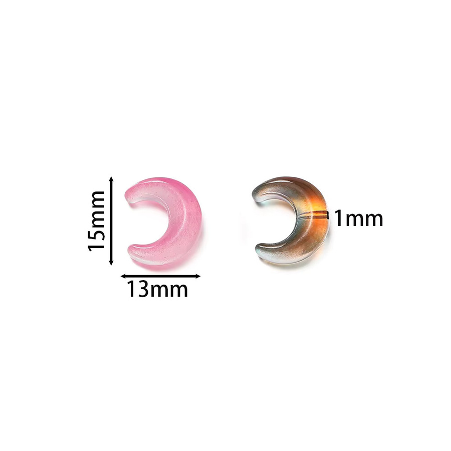 AGCFABS Charms, Mond Glas Perlen, Tschechische Kristall Perlen, 15x13mm, Unisex - Bild 1