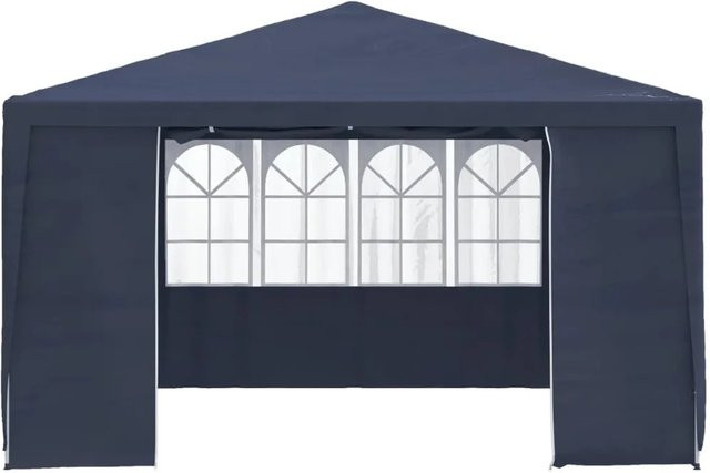 vidaXL Profi-Partyzelt mit Seitenwänden Blau, B/T: 4 x 4 m, 90 g/m2 - Bild 1