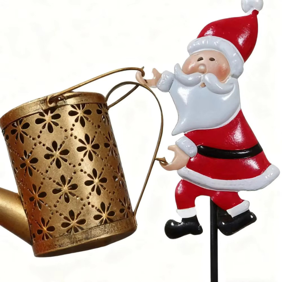 Claus Solar Gießkanne mit warmweißem Licht als wasserdichte Gartenlaterne in Gold/Messing - Bild 5