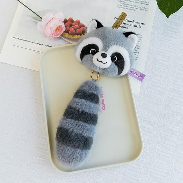 Schlüsselanhänger Roter Panda, Plüsch, Waschbär - Bild 1