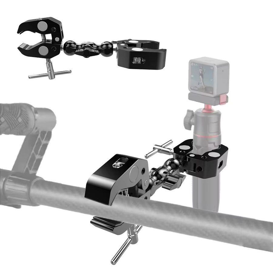 CAMVATE Super Clamp Kamera Clamp Mount Set mit Magic Arm und 2 Stück Super Clamp Crab in Schwarz für DSLR-Kamera und GoPro sowie LED-Licht - Bild 4
