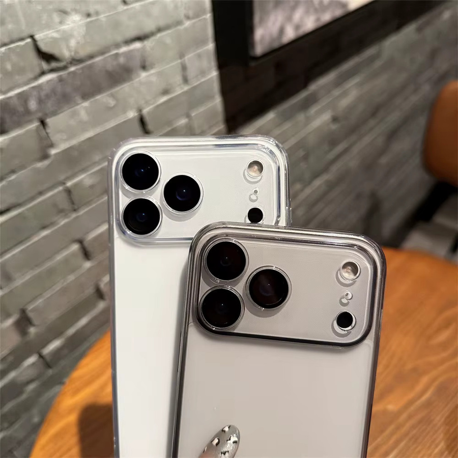 Xeber Handyhülle aus mattiertem Milchglas für iPhone 12 bis 17 Pro Max, transparent/weiß, mit Linsenschutz und stoßfester Abdeckung - Bild 3