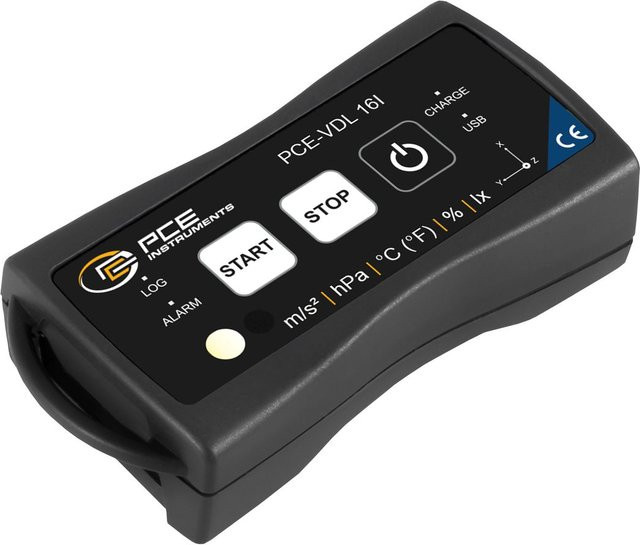 PCE Instruments 3-Achsen-Schock-Datenlogger PCE-VDL 16I in Schwarz - Bild 1