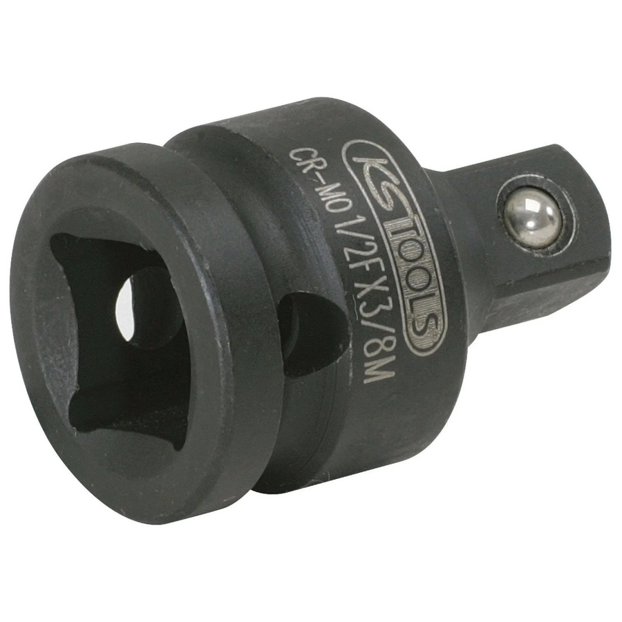 KS Tools Kraft-Reduzieradapter 1/2 Zoll F x 3/8 Zoll M aus Chrom-Molybdänstahl in Schwarz - Bild 2
