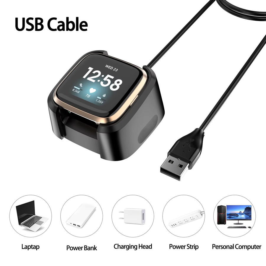 Fitbit Smartwatch USB-Ladegerät, Schwarz, Unisex - Bild 2