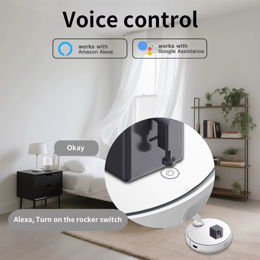 HIMOJO Zigbee Smart Fingerbot Schalterbot in Schwarz für Garagen-Vorhänge mit Gateway-Unterstützung für Tuya Alexa und Google Voice - Bild 3