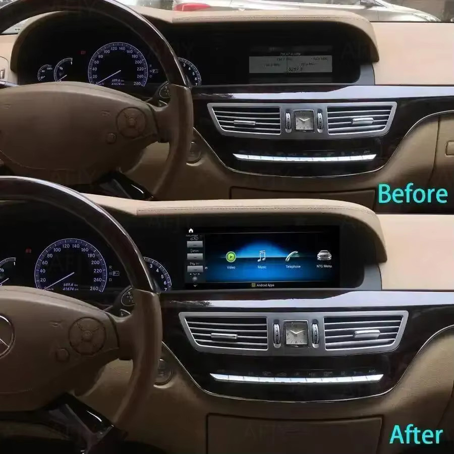 YANFU Android 14 Autoradio Multimedia System mit GPS und Carplay für Mercedes Benz S CL W221 W216 NTG3.0 3.5 - Bild 2