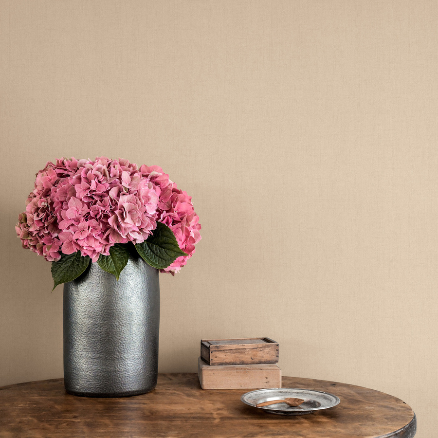 Ulricehamns Tapetfabric Wallpaper Tactile in Morning Blush – Vlies-Tapete in Pink, Braun und Beige - Bild 1
