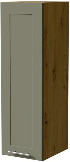 Feldmann-Wohnen Hängeschrank Oslo W4 Eiche Artisan und Reed Green Matt mit Soft-Close-Türen, B/T/H: 30 x 32,5 x 96 cm - Bild 1