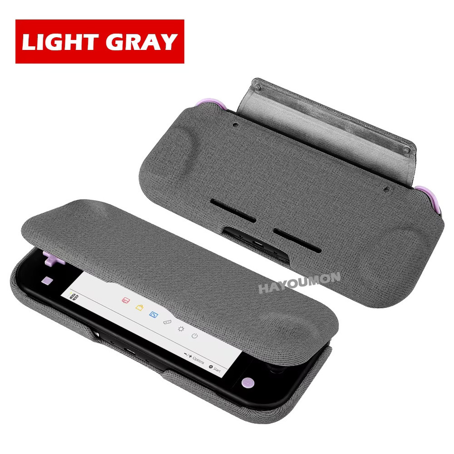Pogopirate 2-in-1 Schutzhülle für Nintendo Switch Lite mit abnehmbarer magnetischer Schale und Flip-Cover in Grau - Bild 3