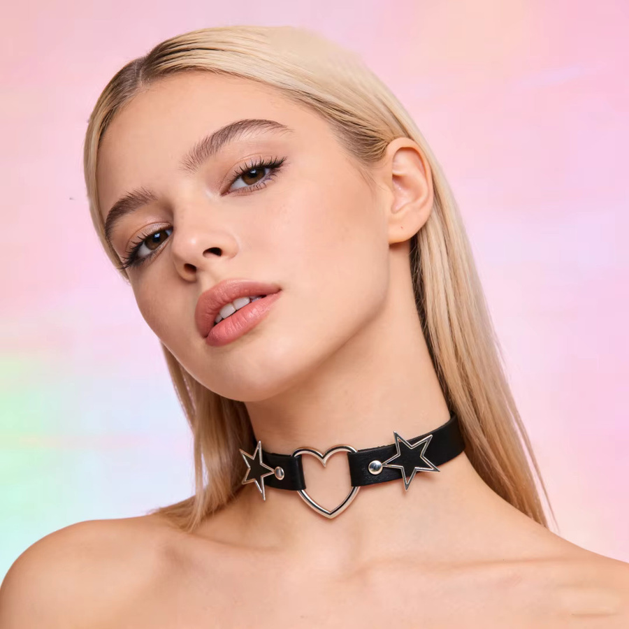 fullyoung Halsband Kunstleder, Schwarz, Damen, Punk-Gothic - Bild 4