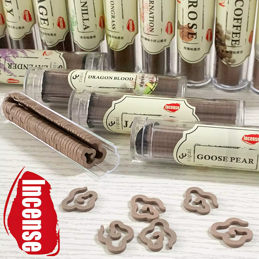 Jasenia 3er-Pack klassische Spiral-Räucherstäbchen in Braun, handgemachte organische Spulen-Räucherstäbchen mit Fünf-Elemente-Thema - Bild 3
