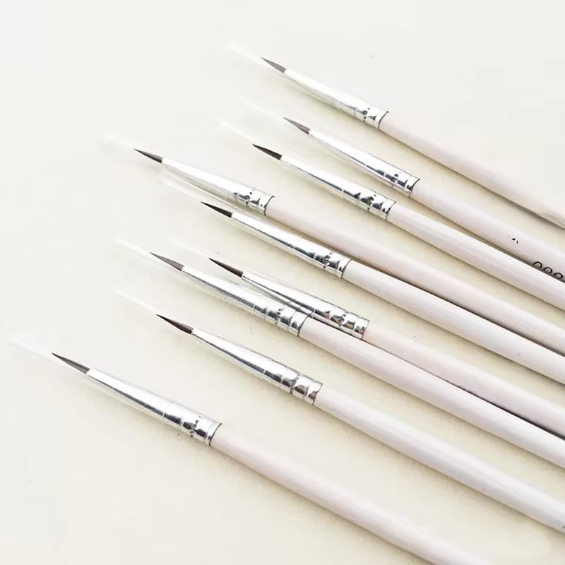 Jowoart Künstlerpinsel Set aus Nylonhaar mit 6 Teilen für feine Linien und Zeichnungen in den Stärken 0, 00 und 000 - Bild 1