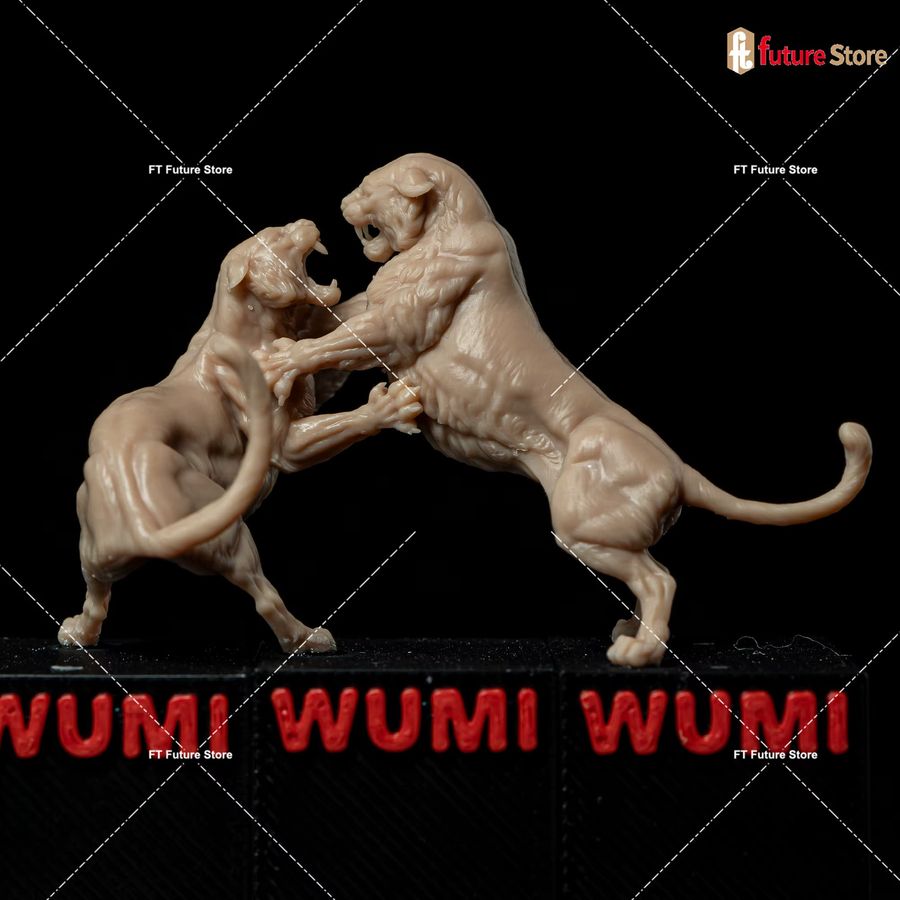 MAK Wildtier 3D-Druck Miniatur Figuren für Diorama und Modellbau im Maßstab 1/64 oder 1/35 mit Tiger und Antilope - Bild 2