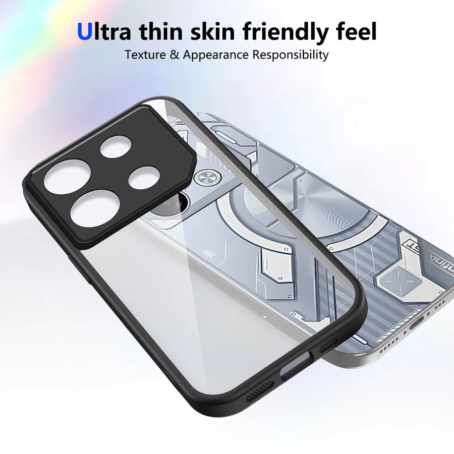 Infinix GT 20 Pro Handyhülle mit transparenter Luftpolster-Silikon-Bumper und matter Rückseite in Purple - Bild 1