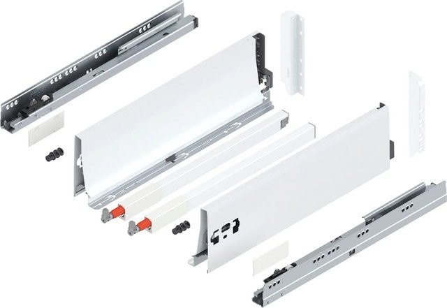 Blum D-Reling K Tandembox antaro Vollauszug Seidenweiß 1 Paar mit 400 mm Auszug und 30 kg Tragkraft - Bild 1