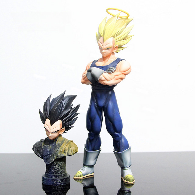 Bandai Dragon Ball Z Vegeta Super Saiyan Actionfigur, mit austauschbarem Kopf, 27cm - Bild 1