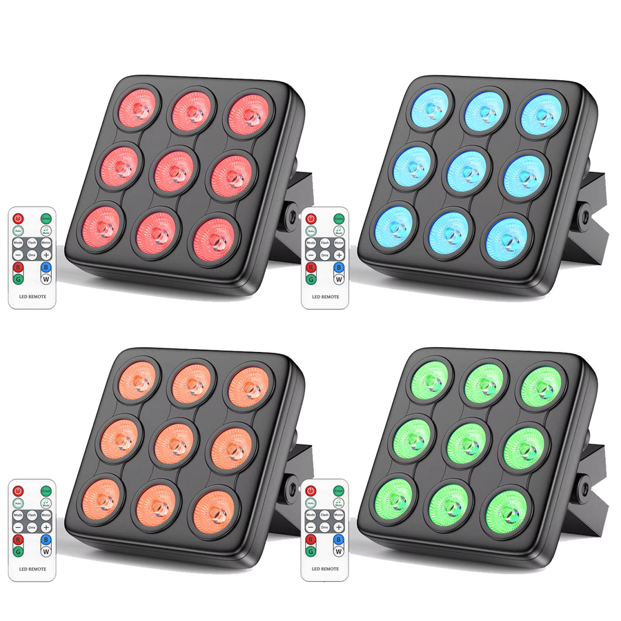 Yiflamefly 4er Set Quadratische Par-Scheinwerfer mit 180W RGBW LED Bühnenbeleuchtung und DMX-Steuerung für DJ, Party und Show - Bild 7