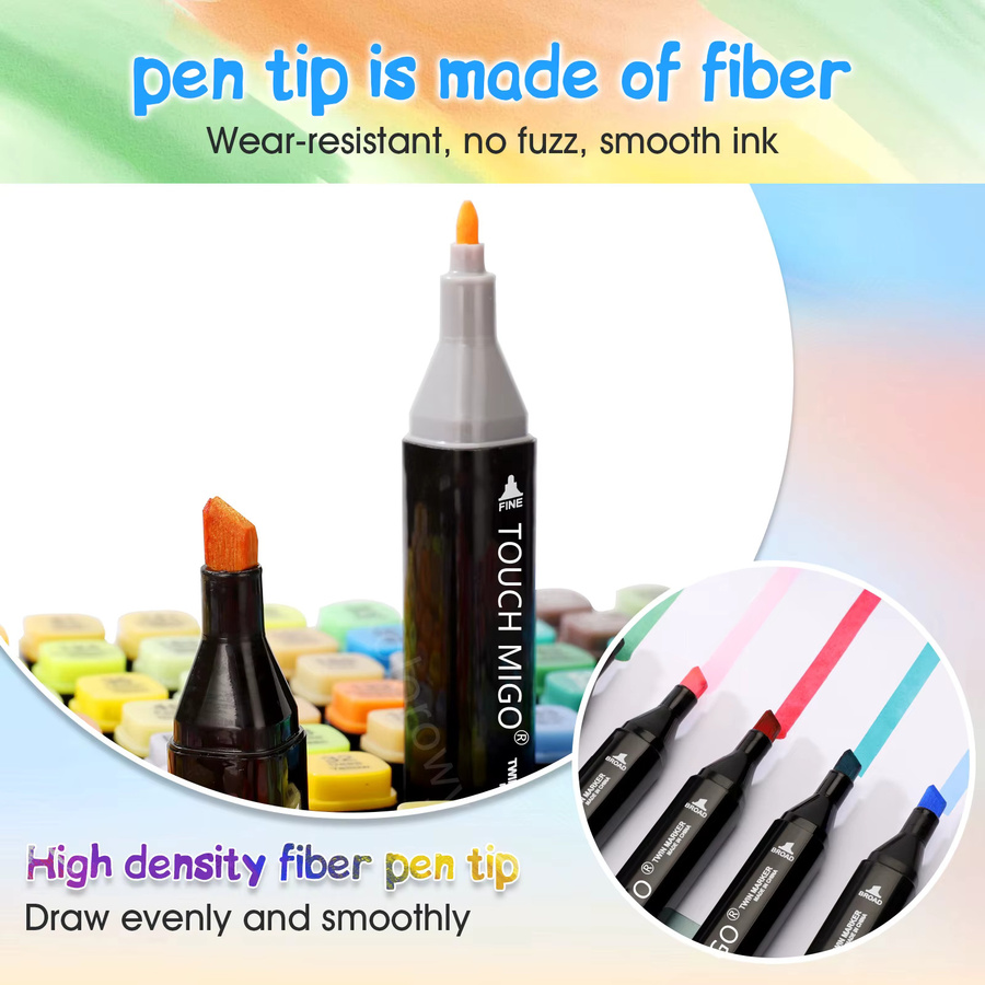 Kolorowys Alkoholmarker mit Doppelspitzen in Multicolor für Illustrationen und Skizzen - Bild 4