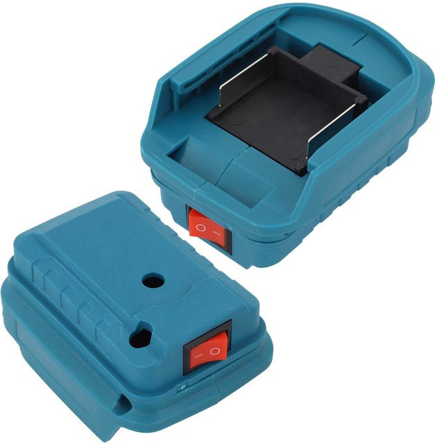 Batterie Adapter Stecker mit Wi Schalter Konverter Basis Lade Kopf Shell für BL1830 BL1840 BL1860 BL1815 Li-Ion Akkus in Blau - Bild 1