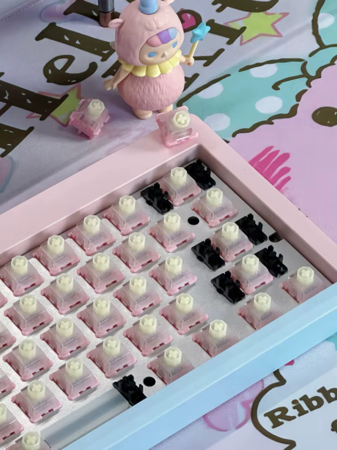 Wuque Studio WS Flux HE Magnetische Lineare Tastaturschalter Hall-Effekt in Rosa mit Deep Clacky Sound und 35gf - Bild 1