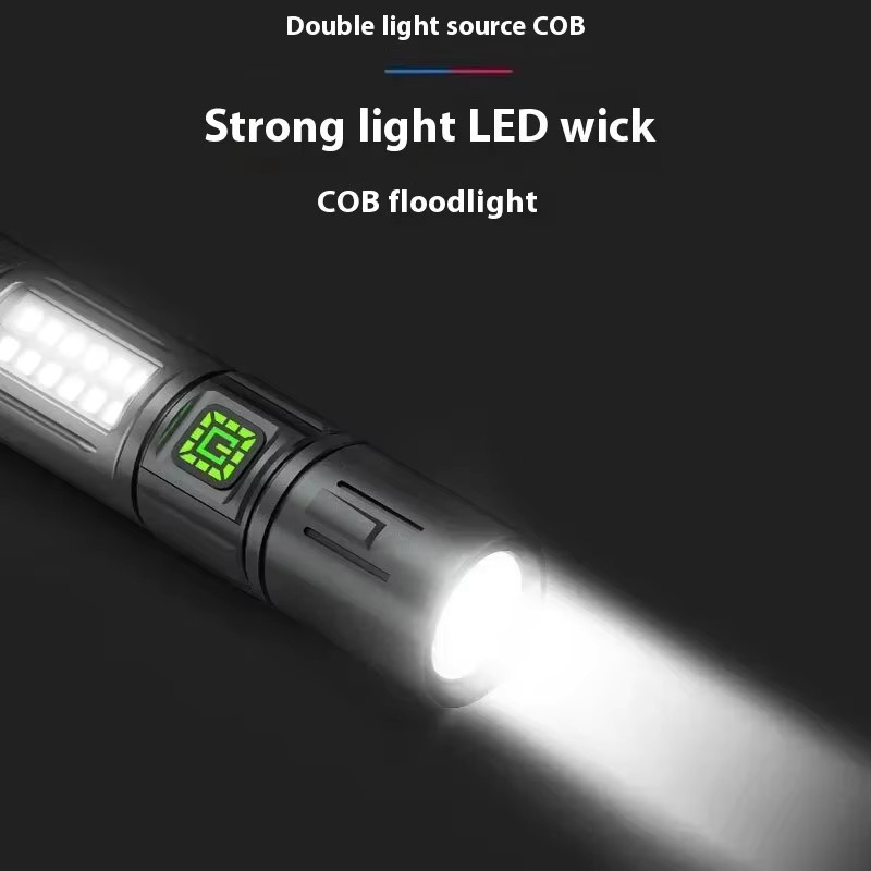 ESMARTER Wiederaufladbare LED-Taschenlampe in Schwarz für Camping, Jagd und Angeln - Bild 3