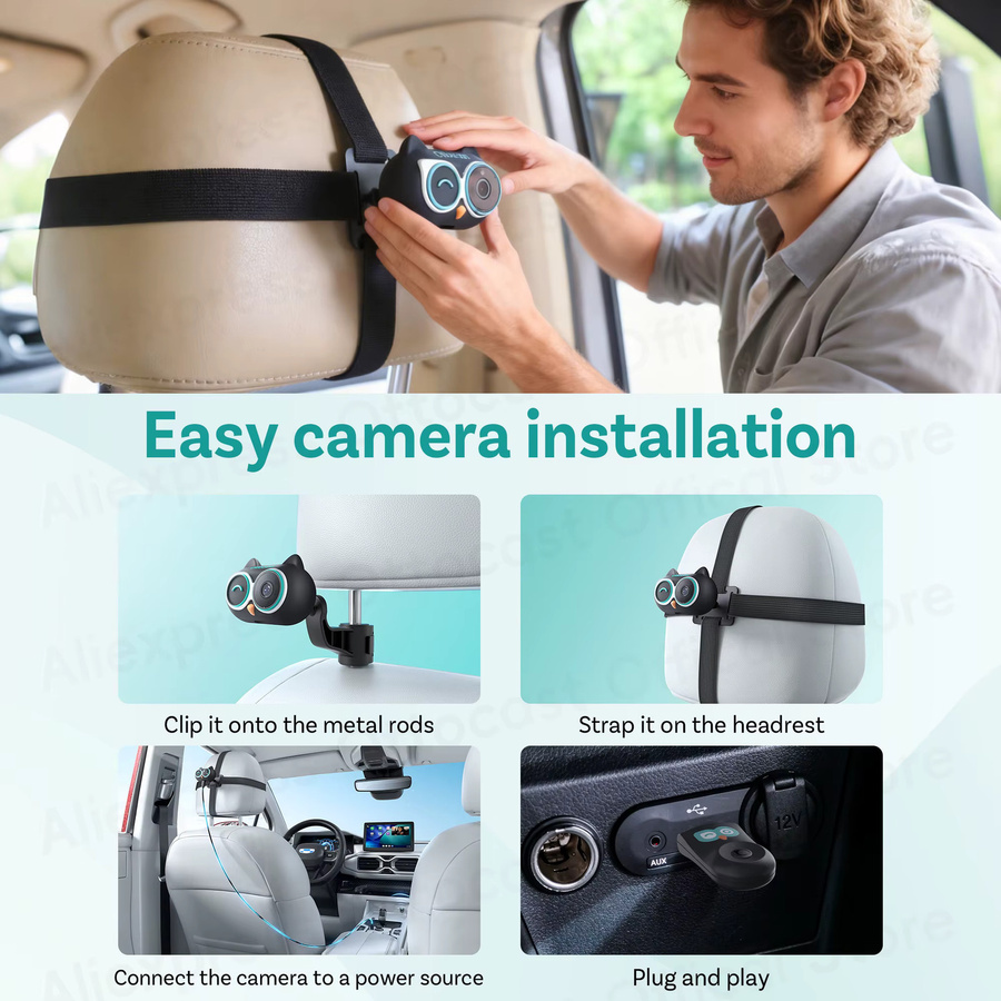 Ottocast Cabin Care Adapter Drahtlose CarPlay Auto HD Kamera in Schwarz für Hyundai Benz Audi Chevrolet Kia - Bild 6