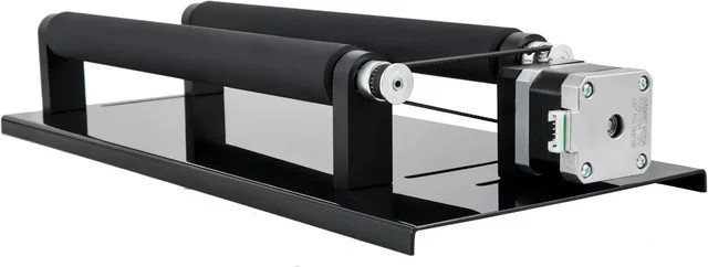 VEVOR Lasergravierer Rotationsachse mit 4 Rädern und 42 Schrittmotor in Schwarz - Bild 1