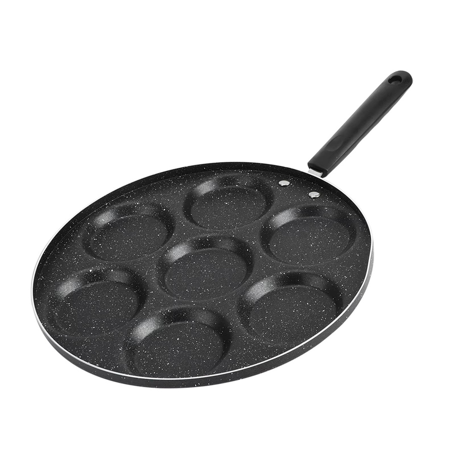 TOPINCN Antihaft Bratpfanne mit 7 Löchern für Eier und Burger in Schwarz mit Keramikbeschichtung - Bild 4
