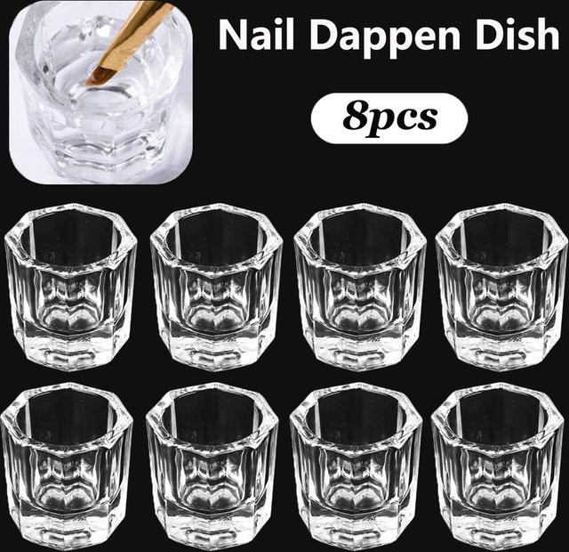 MOSKANY Nagel Tasse, Kristall Glas, Achteckig, Klar, Glänzend - Bild 1
