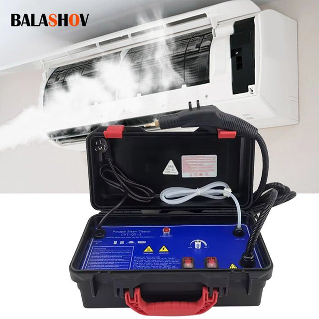 BALASHOV Handheld Dampfreiniger in Blau mit 2500 W Leistung für Küche, Klimaanlage und Auto - Bild 1