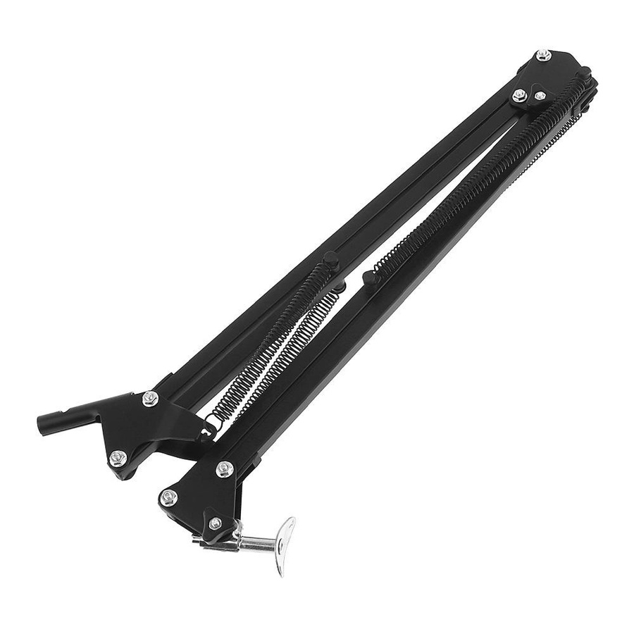 E Lighting Universeller flexibler Metallhalter mit überlangem Schwenkarm und Standhalterung für Tischlampen, Schwarz - Bild 2