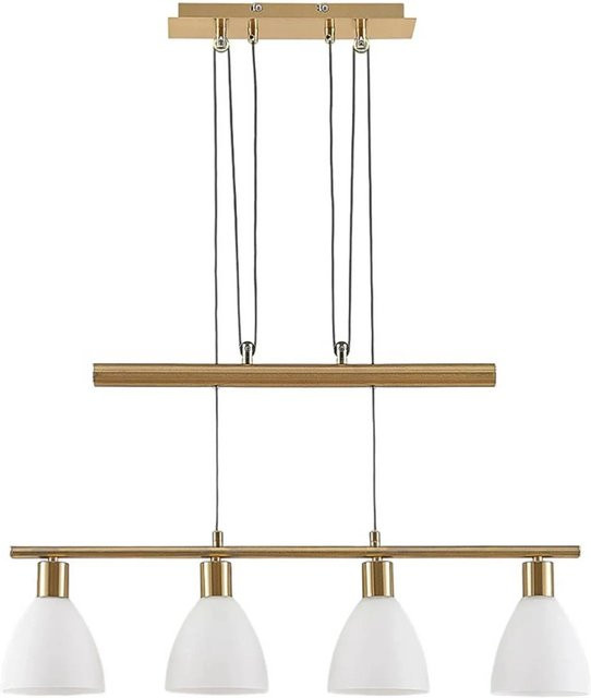 Lindby Pendelleuchte Simeon 9620356 Modern, 4-flammig, Gold/Messing und Glas, E14, Höhe: 180 cm, Breite: 160 cm, Tiefe: 13 cm - Bild 1