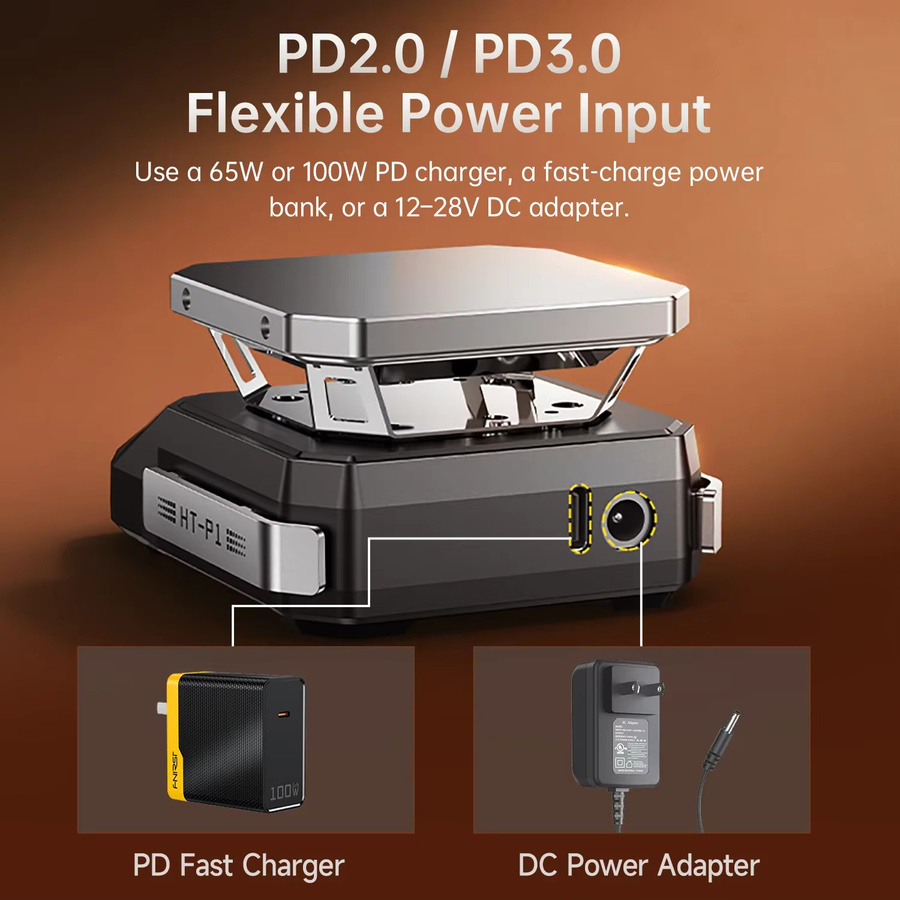 FNIRSI HT-P1 Mini-Heizplatte 150W in Silber, PD3.1/3.0 Typ-C Konstanttemperatur-Vorheizstation für PCB SMD Elektronik-Reparatur - Bild 6