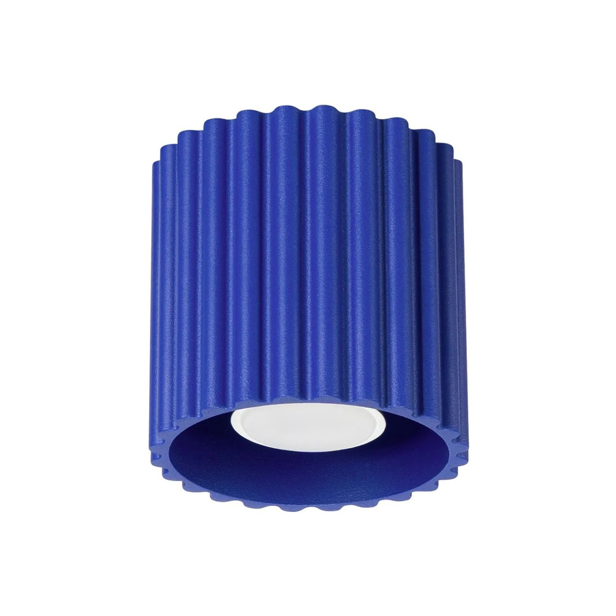 Licht-Erlebnisse Deckenlampe Aufputz Blau aus Aluminium, Rund, Durchmesser: 10 cm, GU10 - Bild 2