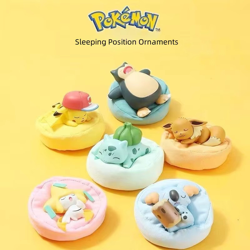 Bandai Pokémon Cartoon-Tier Schlafende Figuren, Mini PVC-Figurenset, Bunt / Mehrfarbig - Bild 2