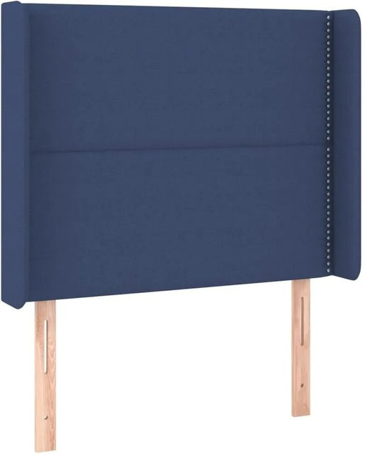 vidaXL LED Kopfteil Blau mit USB-Ladeport und integrierter Beleuchtung, B/T/H: 93 x 16 x 118/128 cm - Bild 1