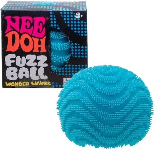 NeeDoh Fuzz Ball Wonder Waves, Sensorisches Fidget Knet-Quetsch-Stressabbau-Spielzeug, blau - Bild 1