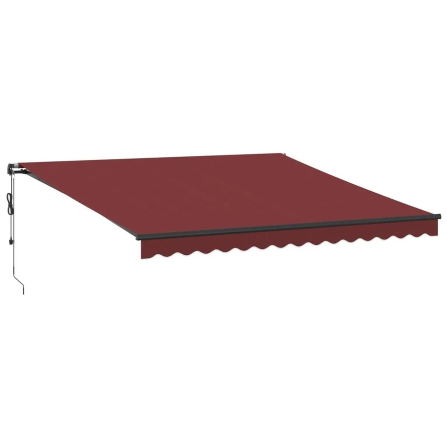 vidaXL Automatische Markise mit Fernbedienung in Burgunderrot, B/T: 400 x 350 cm - Bild 2