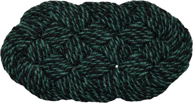 HAY Coco Fussmatte Swirl in Grün mit grafischem Design und ovaler Form - Bild 1
