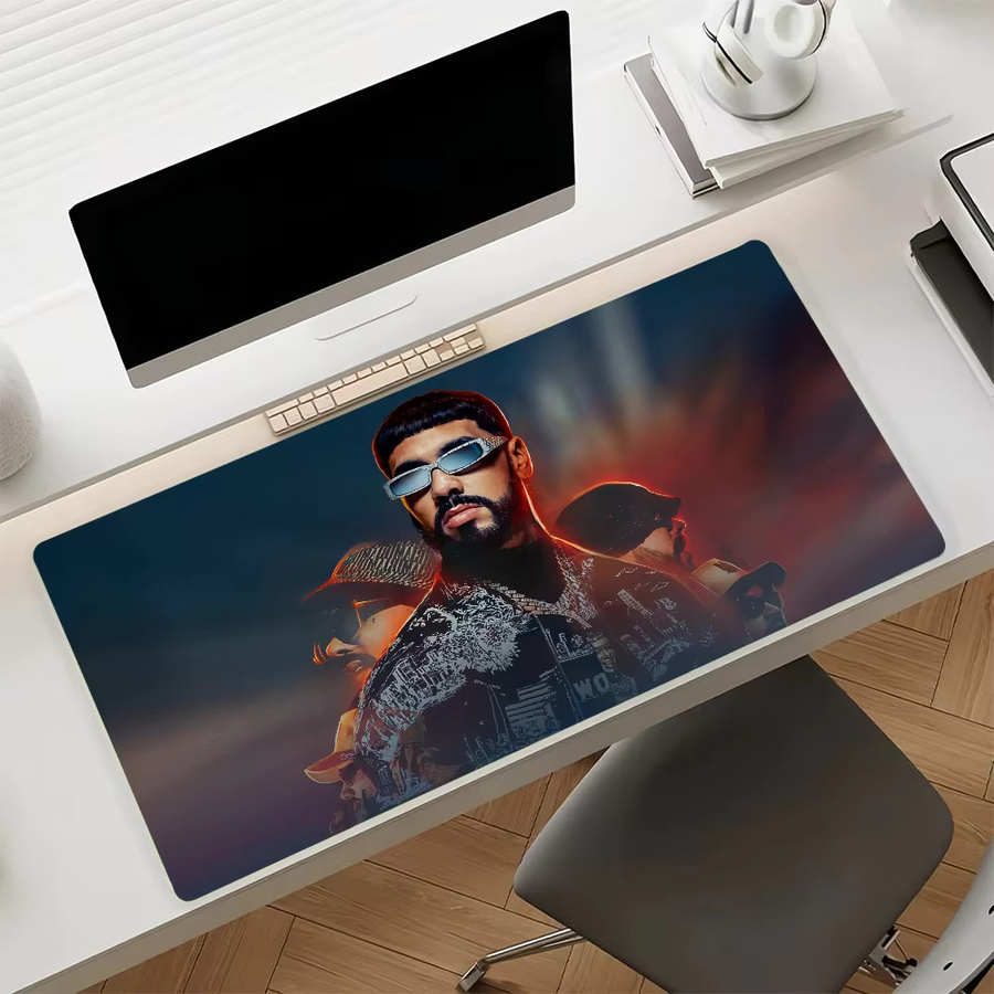 Anuel AA Mauspad Multicolor, großes rutschfestes und wasserdichtes Gaming-Mauspad mit genähtem Rand für Gaming, Büro und Alltag - Bild 2