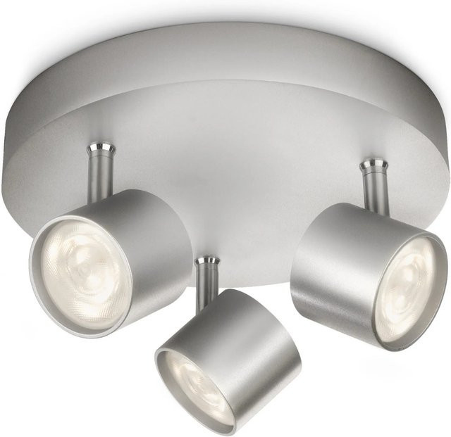 Philips LED-Spot 3er Set in Silber und Chrom, verstellbar mit warmweißem Licht - Bild 1