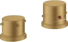 Hansgrohe Axor Starck Badewannen-Thermostatarmatur mit Fertigmontageset in Brushed Brass Gold - Bild 1