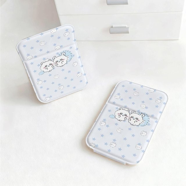 Bandai Ckw Momonga Faltbarer Schminkspiegel mit blauem Sternenmuster, Tragbarer Taschenspiegel für Reisen und Kosmetik - Bild 1