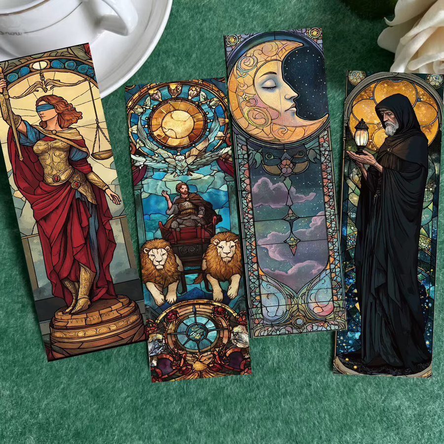 30 Stück Buntglas-Tarot-Lesezeichen in Multicolour für kreatives DIY und ästhetisches Lesen - Bild 4