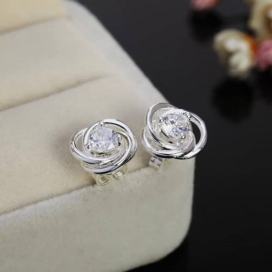 Ohrstecker 925 Silber, Zirkonia, Damen - Bild 4