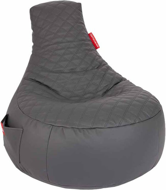 Gamewarez Gaming Sitzsack Alpha Hurricane aus Kunstleder in Grau matt - Bild 1